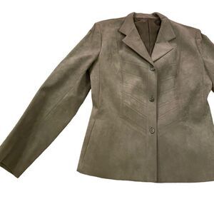 EUC Vintage Khaki Ultra Suede Blazer